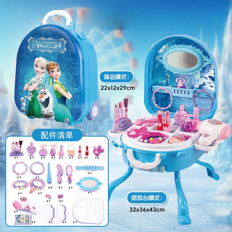 Disney girls frozen  princess Action Figures  storage box girl gift Makeup toy