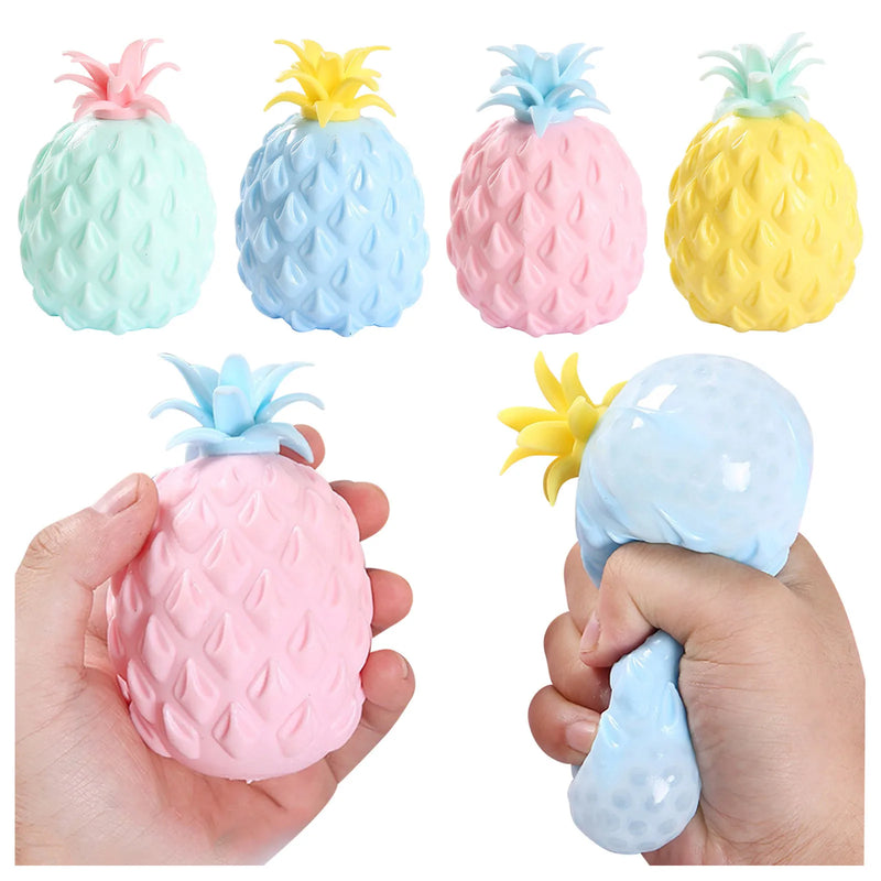 Pineapple Squeezable Toy Stress Ball Sensory Fidget Toys Anti-stress Toy Fruit Miniature Stress Relief Balls Toy Desktop Decor