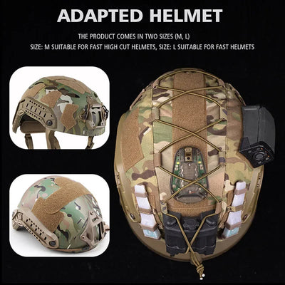 Airsoft Helmet Cover Camouflage Tactical FAST Helmet Cloth Hunting Shooting Helmet Accessories with Elastic Cord