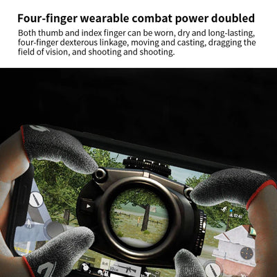 MEMO Gaming Finger Sleeve For PUBG Mobile Game Fingertips Cover Sweatproof Anti-slip Touch Screen Fingertip Thumb Finger Gloves