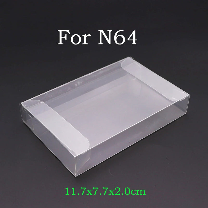 10PCS Clear Transparent Game Cartridge Box Case CIB Games Plastic PET Protector for N64 NES SNES for GB GBA GBC NGPC Switch