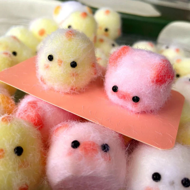 Mini Relief Squeeze Toy Sticky  Mini Chick Pig Dog Stress Relief  Toy