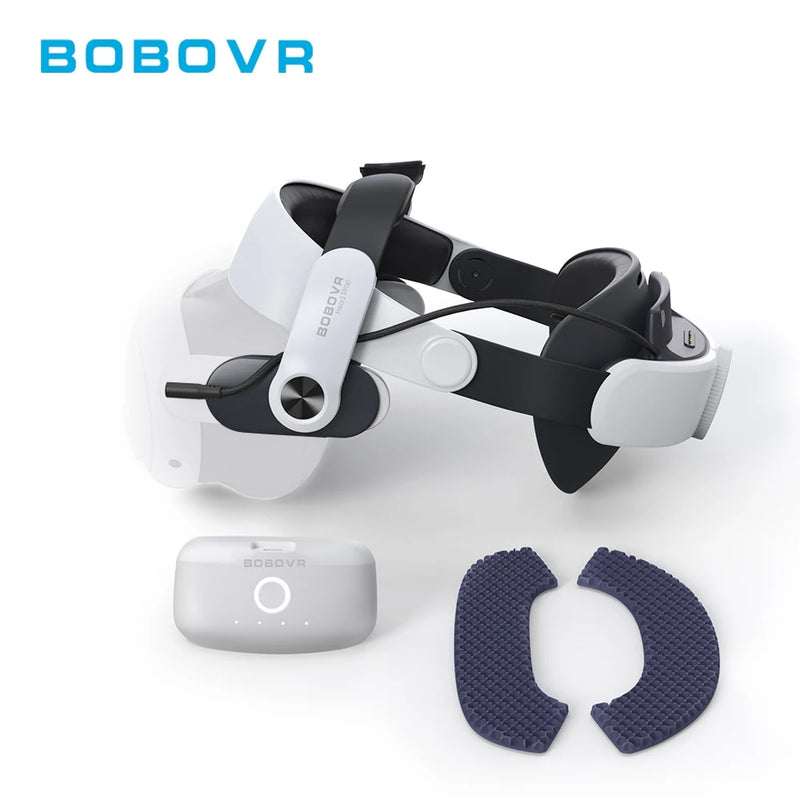 BOBOVR M3PRO Battery Head Strap Suitable for Meta Quest 3 Quest 3S VR Multi-Point Adjustment 5200mah Battery Pack VR Accessories