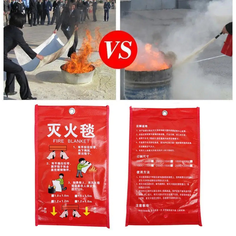 1M *1M Fire Blanket Fighting Fire Extinguishers Glass Fibre Tent Emergency Survival Military Blanket Fire Shelter Safety Cover