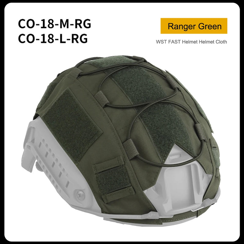 Tactical Helmet Cover Size M/L Camo Helmet Cover with Hoop and Loop Airsoft Paintball Helmet Cover for Fast Helmet