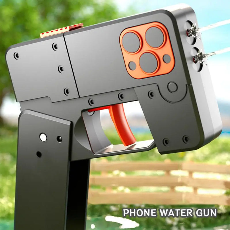 Folding iPhone Water Gun Toy For Kids Boys Summer Games Water Blaster Gun Swimming Pool TikTok Toy Guns Dropship