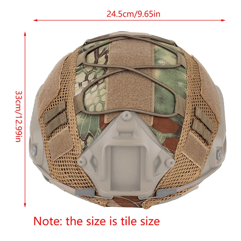 Elastic Cord Tactical Military Combat Helmet Cover Anti-scratch Nylon Mesh Helmet Cloth Magic Outdoor Field Equipment