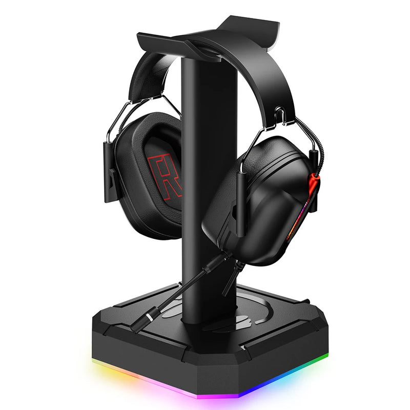 Aluminum Alloy Gaming Headphone Universal Stand RGB Backlight Strip Light Gaming Headset Holder Earphone Accessories