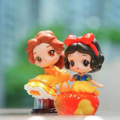 Disney Princess Fairy Town Series Blind Box Cute Snow White Petunia Ariel Mystery Box Tabletop Decor Mini Princess Doll Kid Gift