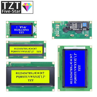 LCD Module Blue Green  Screen For Arduino 0802 1602 2004 12864 LCD Character UNO R3 Mega2560 Display PCF8574T IIC I2C Interface