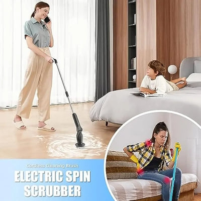 Wireless Electric Spin Scrubber Floor Wall Cleaning Brush Bathroom Kitchen Cleaner Household Rotating Cleaning Machine