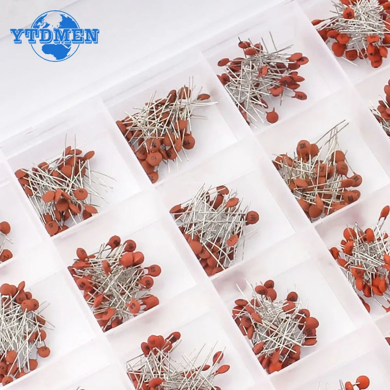 300pcs/960pcs Ceramic Capacitor Set 2pF-0.1uF Electronic Components Capacitor Assorted Kit Samples DIY