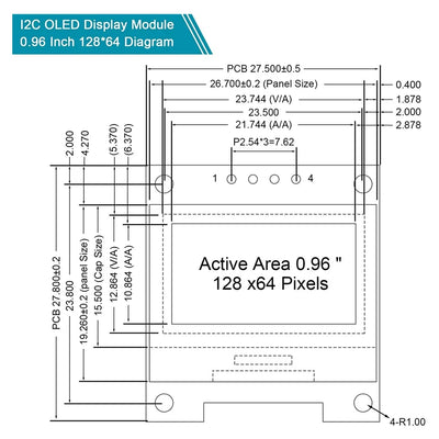 1-10pcs Original 0.96 inch oled IIC Serial White OLED Display Module 128X64 I2C SSD1306 12864 LCD Screen Board For Arduino