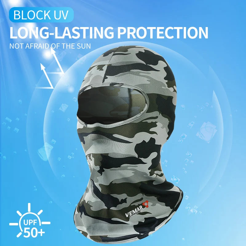 Motorcycle Ice Silk Balaclava Full Face Mask Head Liner Cover Tactical Cycling Helmet Hood Cap Hat Motocross Quick-Drying Summer