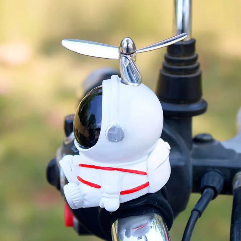 Creative Astronaut Duck Bike Decoration with Propeller MTB Motorbike Scooter Handlebar Decro Accessories Resin Kids Bike Toys