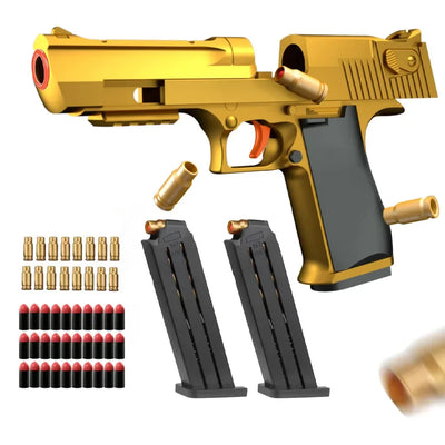 Shell Ejection Desert Eagle Soft Foam Bullet Toy Gun Airsoft Pistol Outdoor CS Weapon for Boys Girls Shooting Game Birthday Gift