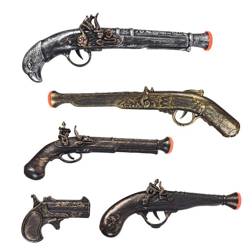 Party Cosplay Pirate Toy Gun Furnishings Family Pistol Retro Festival Halloween Boys Toys