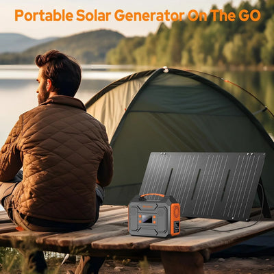 Portable Power Station 300W Solar Generator 280Wh (without Solar Panel), 110V Portable Power Bank with AC Outlet Pure Sine Wave