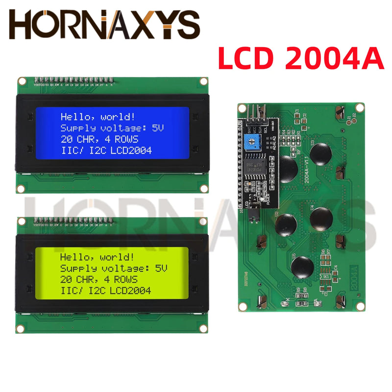 LCD2004+I2C LCD2004 20x4 2004A Blue Green Screen Character LCD IIC Serial Interface Adapter Module for Arduino