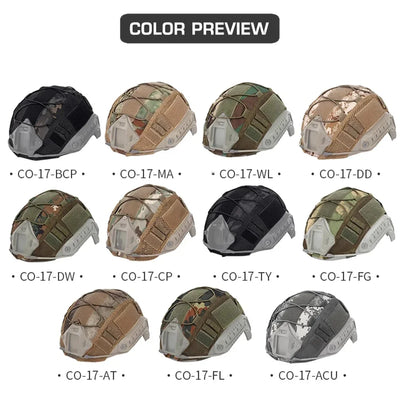 Tactical Helmet Cover for Fast MH PJ BJ OPS-Core Helmet Airsoft Paintball Army Militar Helmet Cover  with Elastic Cord