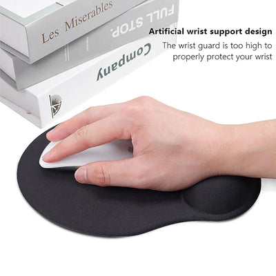 Black Mouse Pad With Wrist Rest Pad Anti-Slip Gaming Mousepad Mice Mat PC Laptops Keyboard Accessories