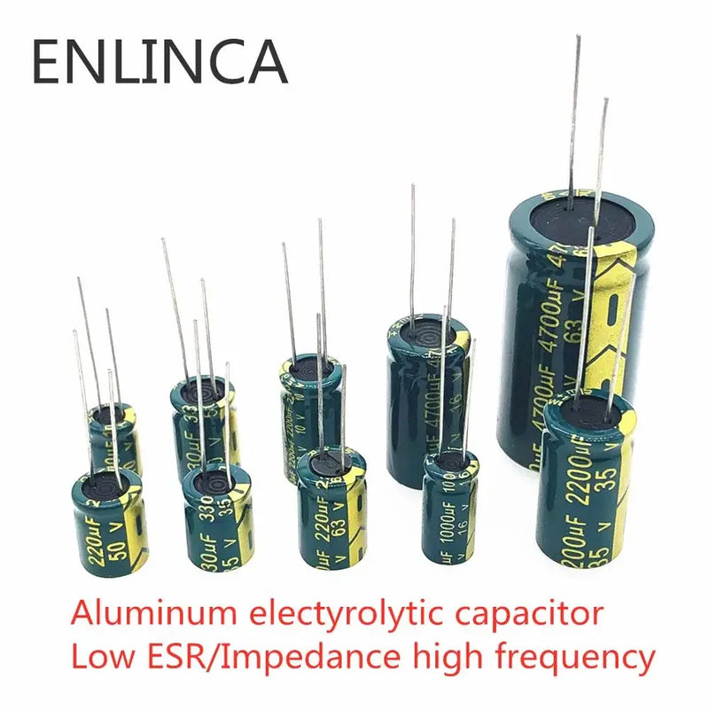 High Frequency Electrolytic Capacitor 16V 25V 35V 50V 63V 100V 200V 400V 20% 100UF 220UF 330UF 470UF 680UF 1000UF 2200UF 3300UF