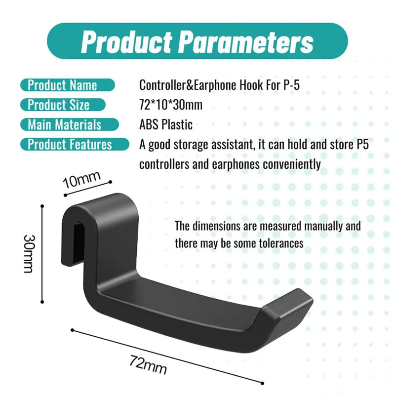 GAMINJA P512 Headphones Hanger Wall Mounted Gaming Headset Stand Rack For PS5 Console Game Accessories