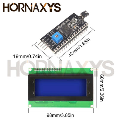 LCD2004+I2C LCD2004 20x4 2004A Blue Green Screen Character LCD IIC Serial Interface Adapter Module for Arduino