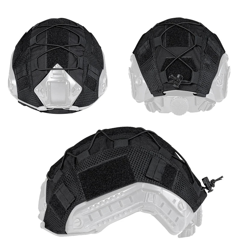 Tactical Helmet Cover - CP Camouflage, 1000D Nylon, Military Hunting Accessories with Elastic Rope (Helmet Not Included)