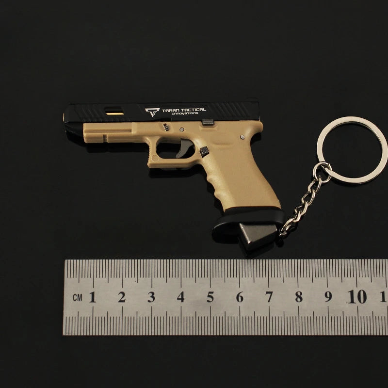 Semi Alloy 1:3 G34 TTI Pistol Keychain Mini Gun Model Assemble Disassemble Toy Gun Jedi Survival Weapon for Adult Kids Gift