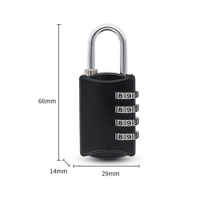 Mini Lock Resettable 4 Dial Digits Code Number Password Combination Padlock Travel Security Lock for Luggage Lock Padlock Gym