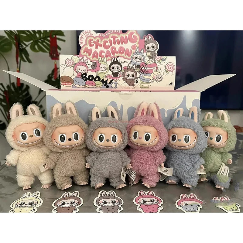 Labubu 1:1 High-quality Replica The Monster Macaron Vinyl Face Blind Box Cute Doll Figure Mystery Box Kid Surprise Toys Gifts