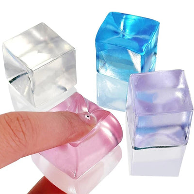 Squishy Ice Cube Fidget Stress Relief Squeeze Toy Adults Kids Birthday Party Favors Classroom Prizes Antiestrés Juguetes