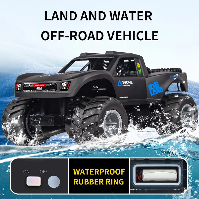 JJRC Q156 Remote Control Toy 4WD Off Road Amphibious Climbing Vehicle Waterproof Stunt Remote Control Car children Toys Gift