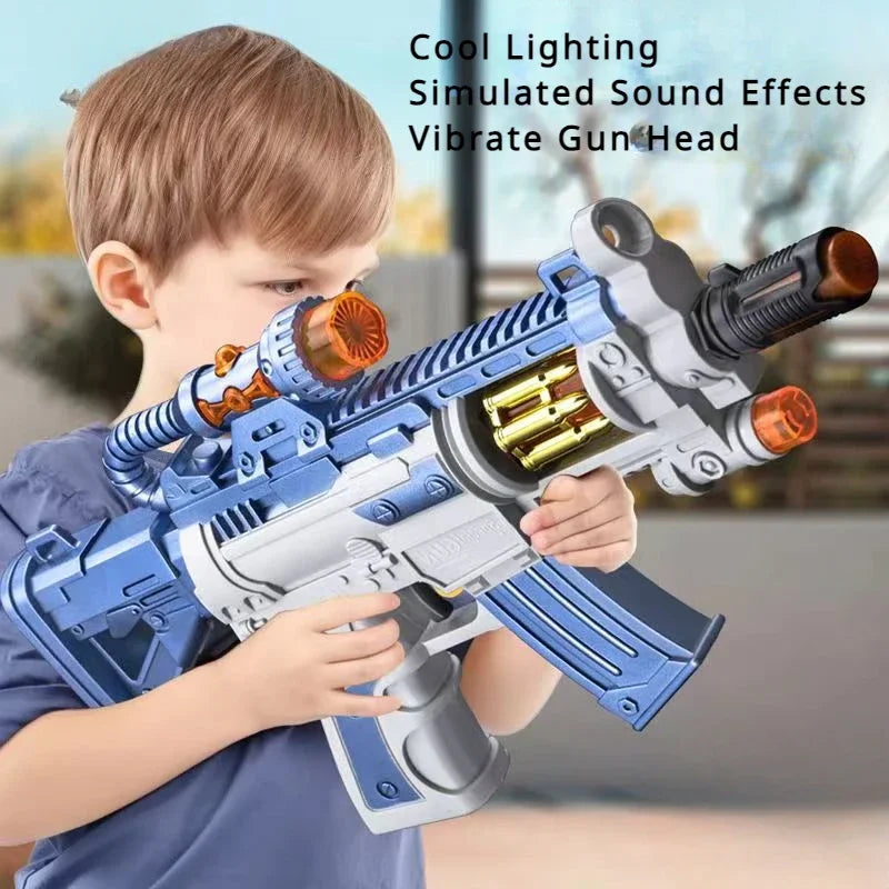 Light UP Sound Effect Toy Gun Spinning LED Non-firing AK47 Pistol Submachine Gun Police Role Play Prop Kids Birthday Gift