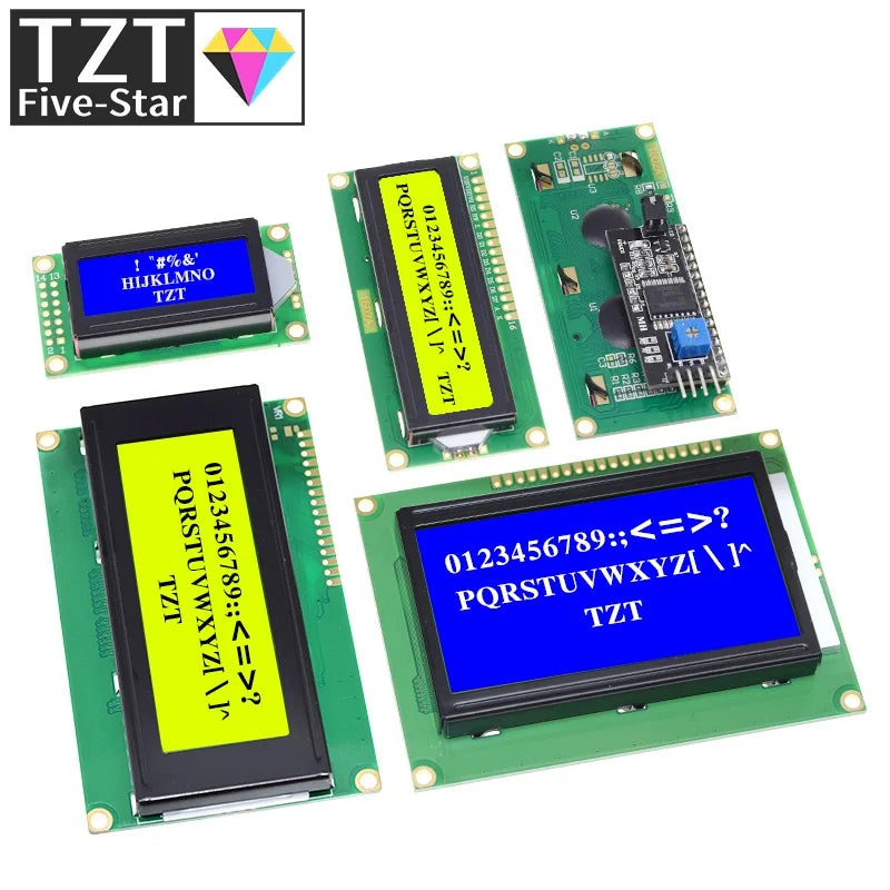 LCD Module Blue Green  Screen For Arduino 0802 1602 2004 12864 LCD Character UNO R3 Mega2560 Display PCF8574T IIC I2C Interface