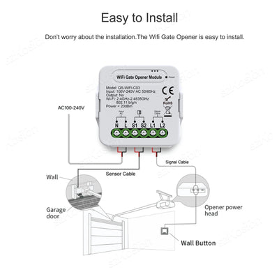 Tuya Smart  Garage Controller Opener WiFi Zigbee Universal Garage Door Control Switch with Accessories Voice for Alexa Google