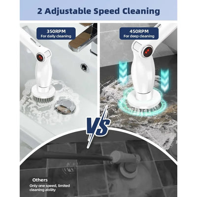 Wireless Electric Spin Scrubber Floor Wall Cleaning Brush Bathroom Kitchen Cleaner Household Rotating Cleaning Machine