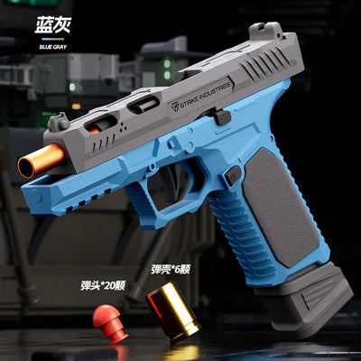 SIG17 Shell Ejceting Toy Gun Automatic Continuous Firing EVA Foam Blaster Outdoor CS Shooting Weapons Pistol for Kids Gift