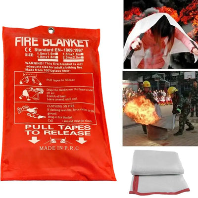 Fire Blanket 1M Fire Flame Retardant Emergency Survival Fire Shelter Escape Blanket Emergency Fire Blanket Fire Extinguisher