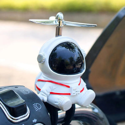 Creative Astronaut Duck Bike Decoration with Propeller MTB Motorbike Scooter Handlebar Decro Accessories Resin Kids Bike Toys