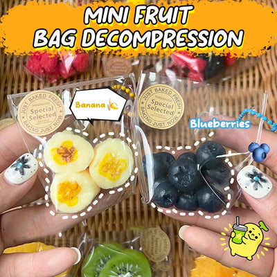 1Pcs Simulation Mini Fruit Bag Stress Relief Toy Sticky TPR Relief Fidget Toy Mini Relief Squeeze Toy Gifts For Kids