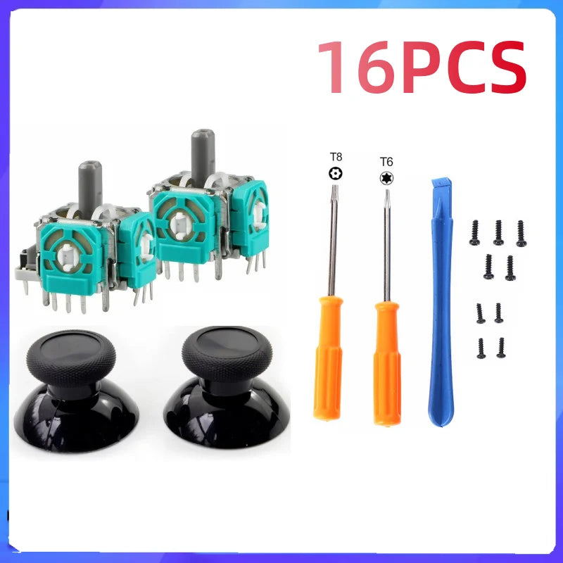 2/4/16pcs 3D Joystick Axis Analog Sensor Replacement Module With Repair Kit For Xbox One Game Console Controller Repairing