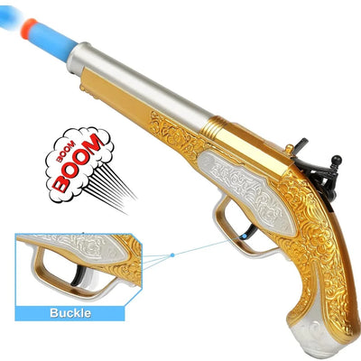 Golden Pirate Toy Gun Soft Foam Bullets Cosplay Pirate Toys Dress Up Dropshiping