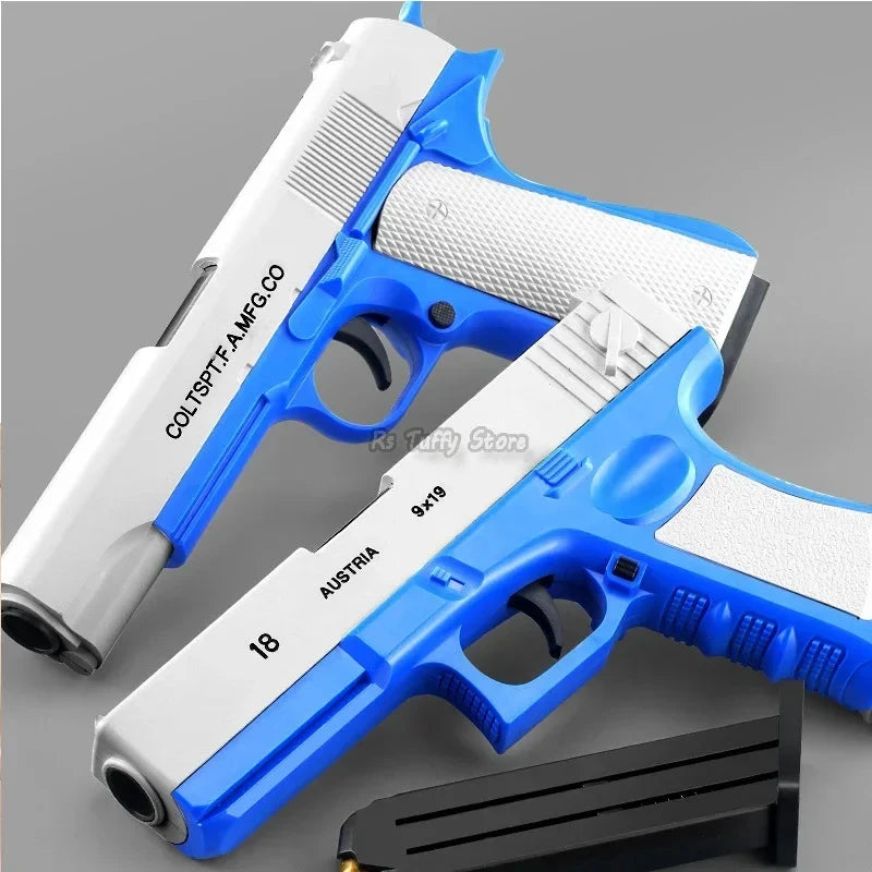 Outdoor Sports Toy Pistol Plastic EVA Foam Darts Bullets Gun Model Airsoft Beginner Aim Train Handgun Air Guns Boys DIY Gifts