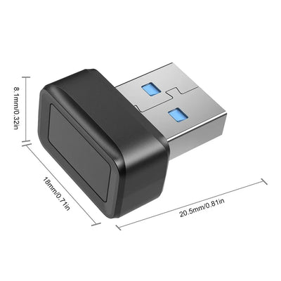 USB Fingerprint Key Reader For Windows 7/8/10/11 Hello Security Key Biometric Scanner PC Fingerprint Sensor Module Password Free