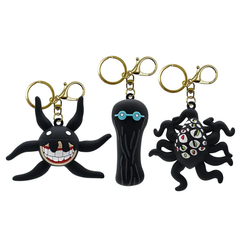 Game Friends The Doors Figure Keychain Horror Game Doors Character Ornaments Creative Gift Keyring Car Accessories