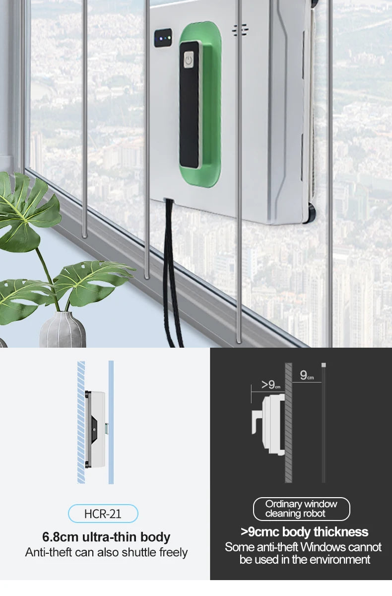 2023 Electric Window Cleaner Robot High Suction Smart Window Cleaning Robot Anti-falling with APP And Remote Control Robot