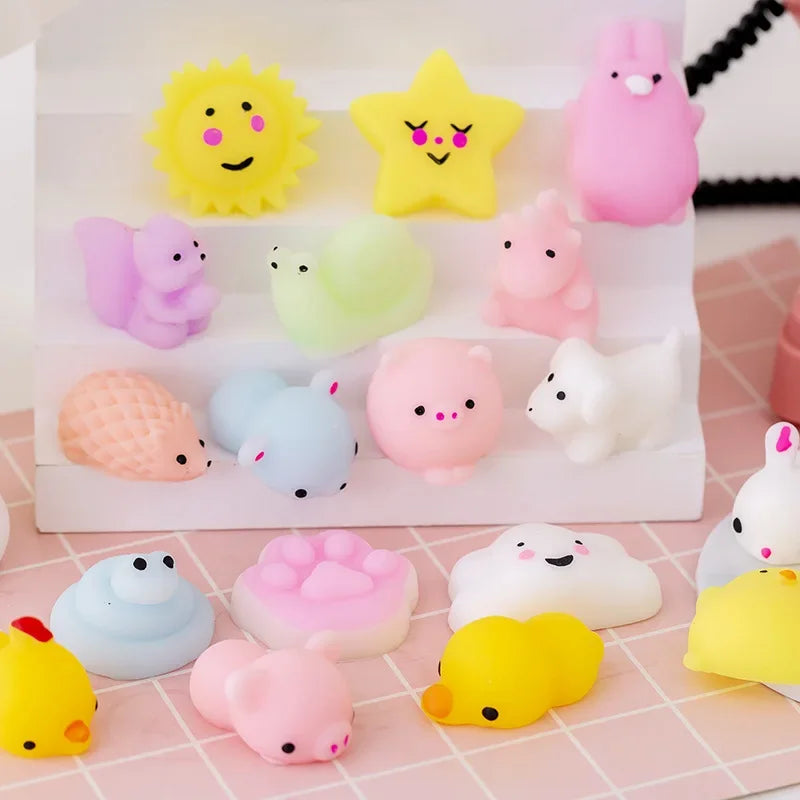 20PCS Kawaii Squishies Anima Squishy Toys For Kids Antistress Ball Squeeze Party Favors Stress Relief Toys For Birthday