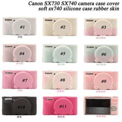 Soft SX740 silicone Case Camera Bag Skin For Canon PowerShot SX730 SX740 SX740HS Rubber Camera case  Cover Skin